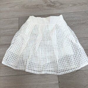 Elegant White Checkered Skirt – Light & Flowy!